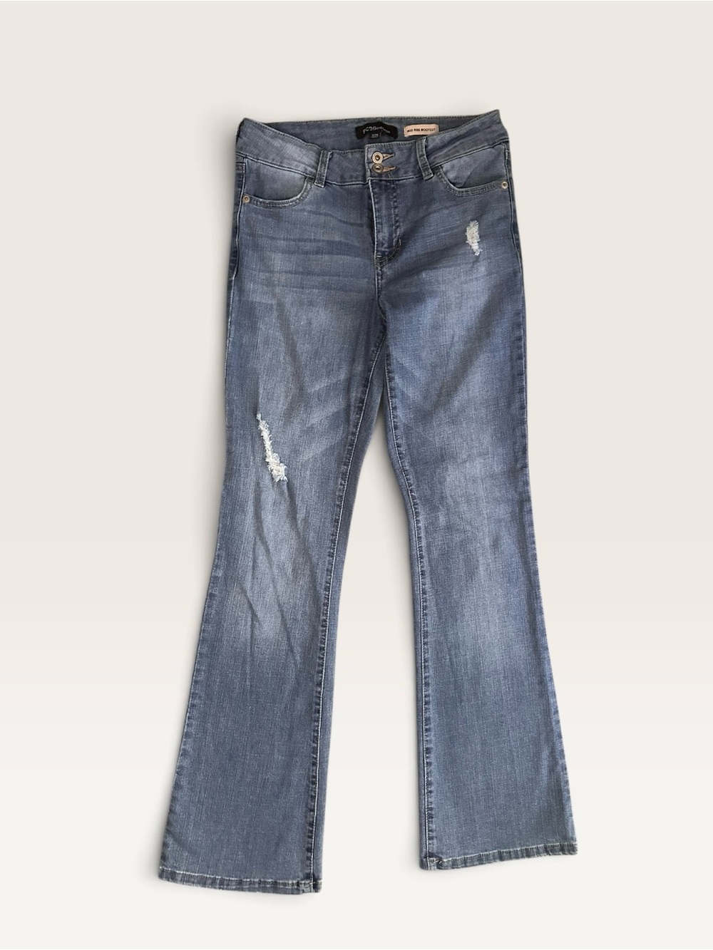 GAP Bootcut Stretch Distressed Jeans Light Wash Size 8 Regular - Picture 2 of 6